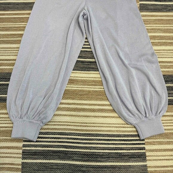 Free People FP Beach Nolan Knit Jogger Pants Linen Blend Purple Size Large - Picture 3 of 13